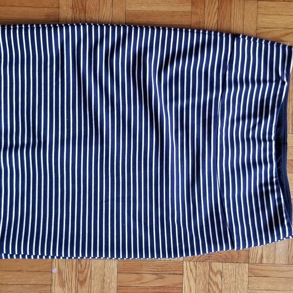 EUC - SM SUNG Blue and White Striped Pencil Skirt - Picture 1 of 4